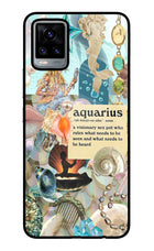Aquarius Zodiac Vivo V20 Glass Case
