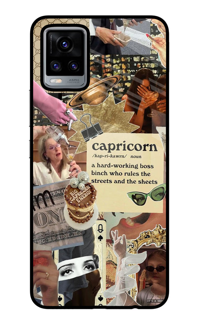Capricorn Zodiac Vivo V20 Glass Case