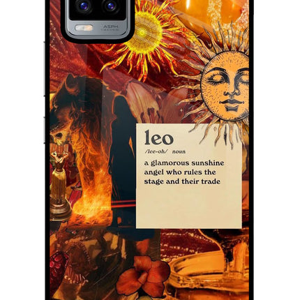 Leo Zodiac Vivo V20 Glass Case
