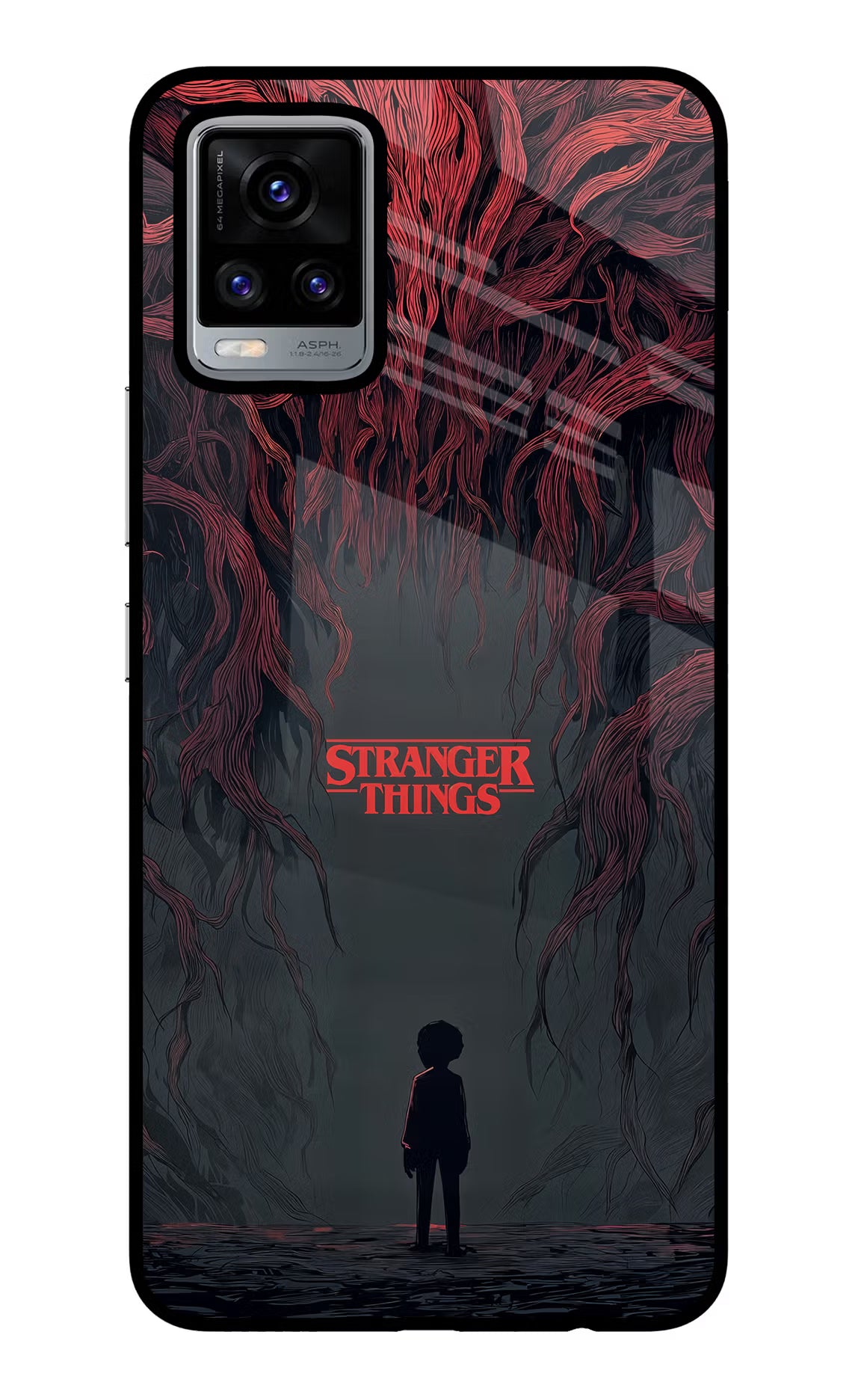 Ordinary Things Dark Side Vivo V20 Glass Case Back Cover by Casekaro