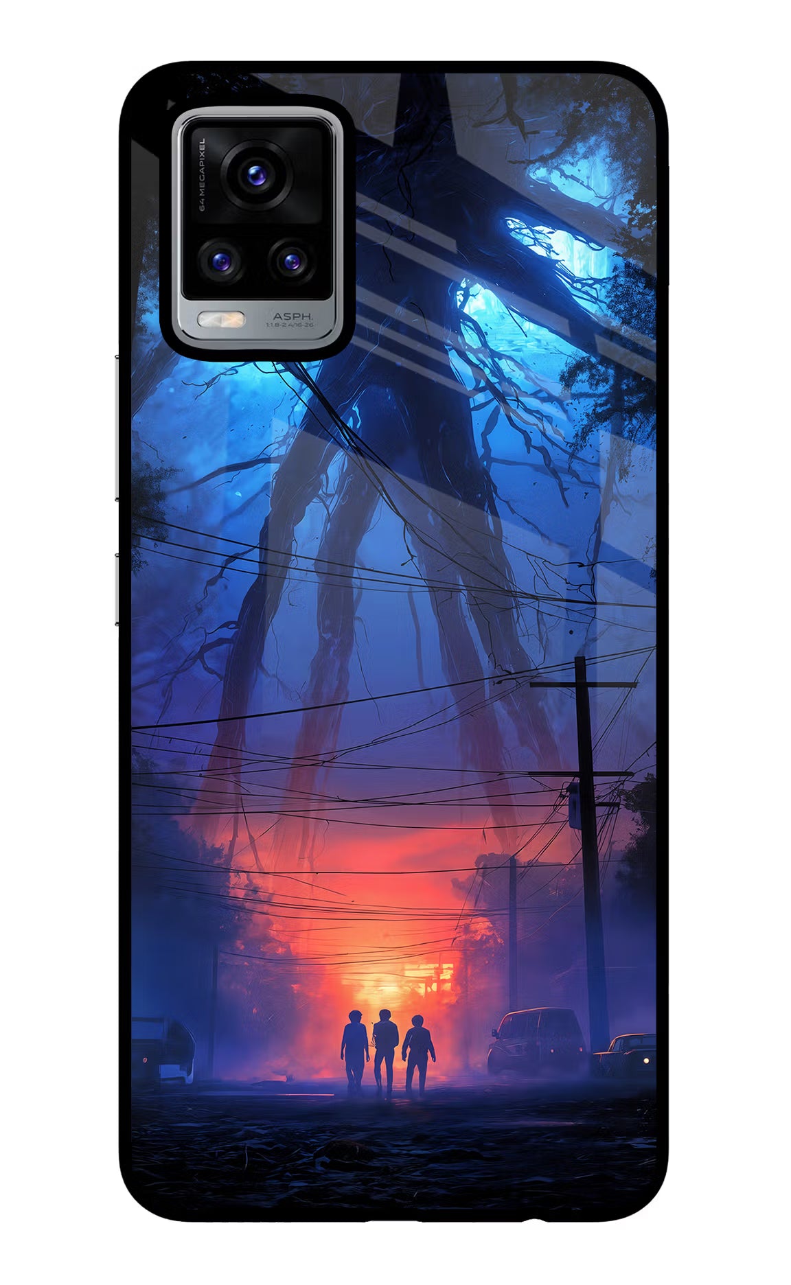Ordinary Things Shadow Vivo V20 Glass Case Back Cover by Casekaro