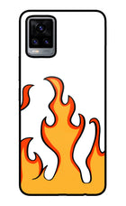 Fired Up – White Vivo V20 Glass Case