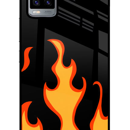 Fired Up – Black Vivo V20 Glass Case