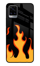 Fired Up – Black Vivo V20 Glass Case