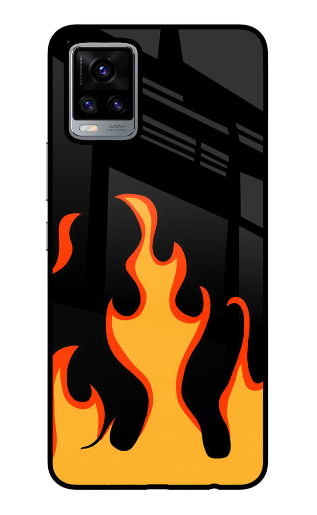 Fired Up – Black Vivo V20 Glass Case