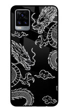 Twin Dragons Vivo V20 Glass Case