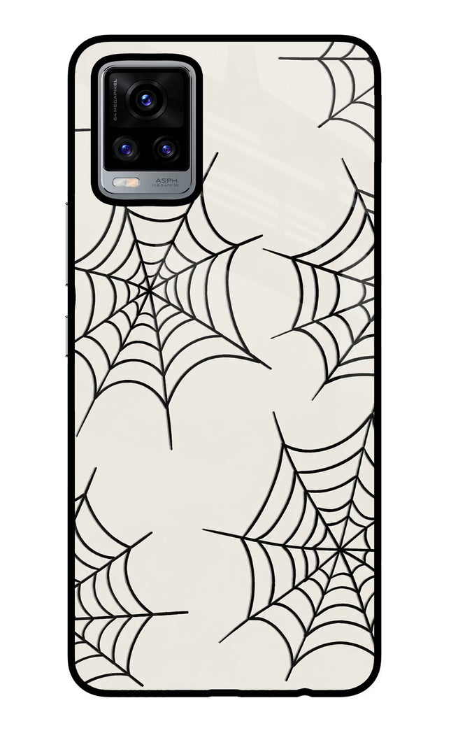 Spider Web Vivo V20 Glass Case