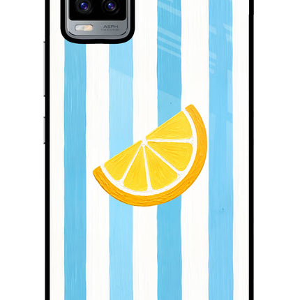 Summer Lemon Vivo V20 Glass Case