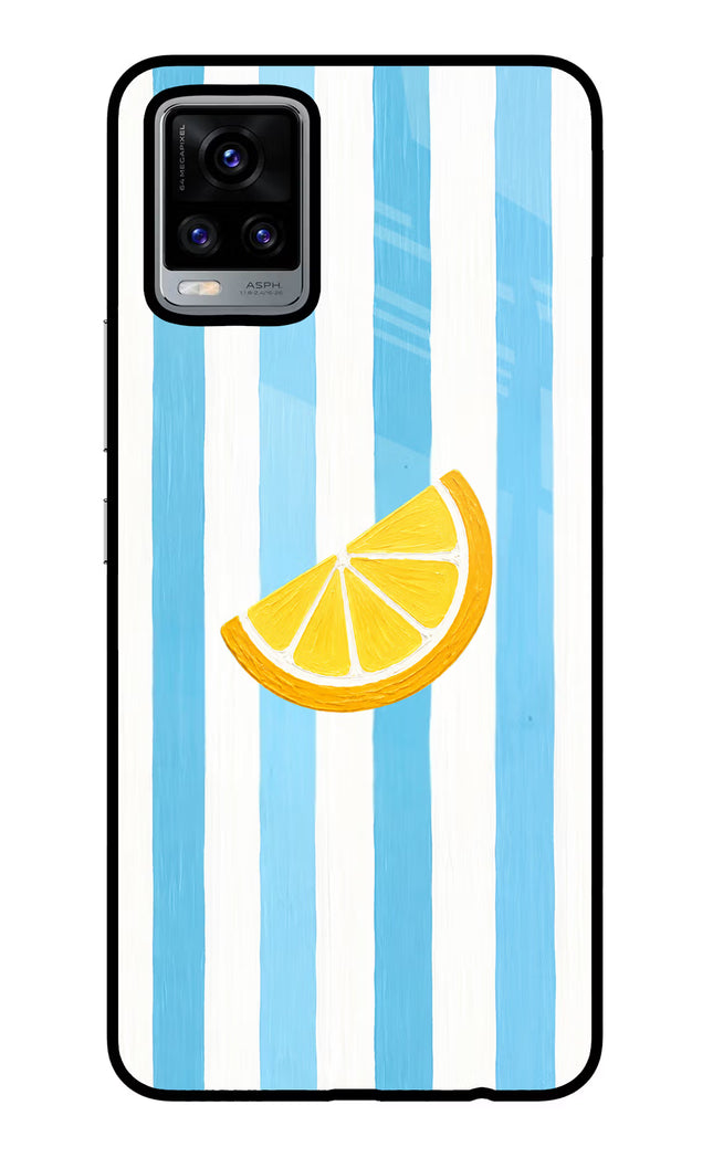 Summer Lemon Vivo V20 Glass Case