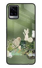 Aesthetic anime Vivo V20 Glass Case