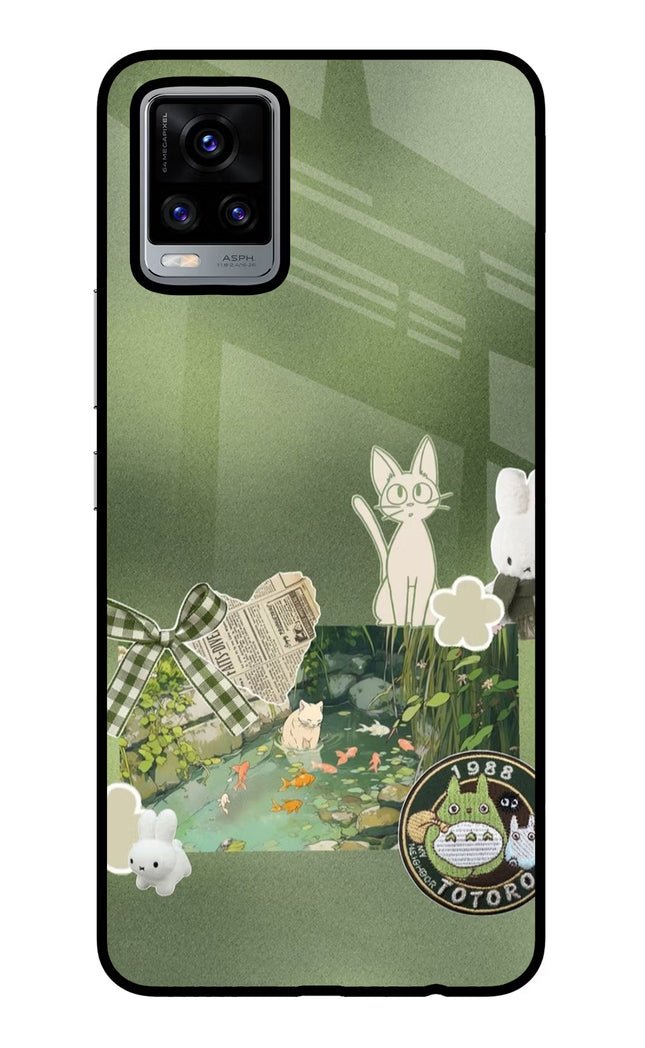 Aesthetic anime Vivo V20 Glass Case