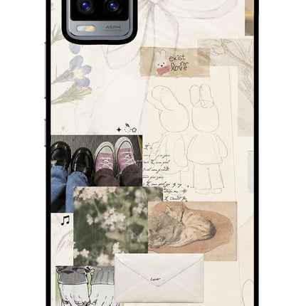 Soft Aesthetic Vivo V20 Glass Case