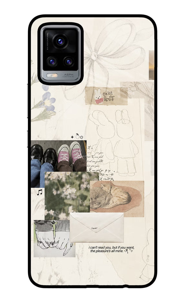 Soft Aesthetic Vivo V20 Glass Case