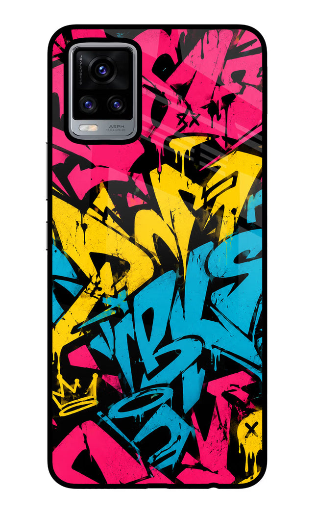 Graffiti Vibe Vivo V20 Glass Case