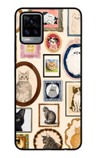 Mirror Cats Vivo V20 Glass Case