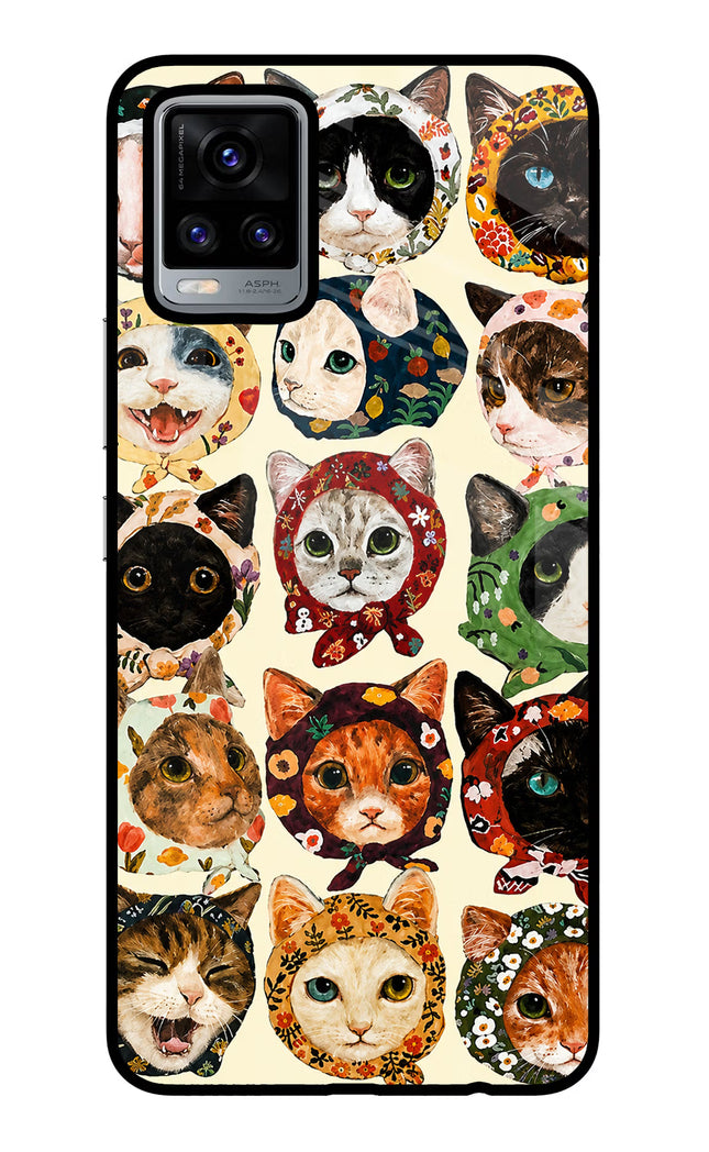 Cool Cat Vivo V20 Glass Case