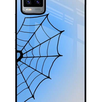 Blue Web Vivo V20 Glass Case