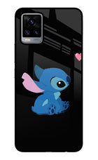Stitch Crush Vivo V20 Glass Case