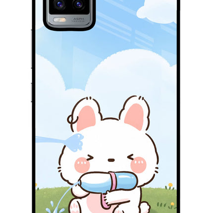 Bunny Treat Vivo V20 Glass Case