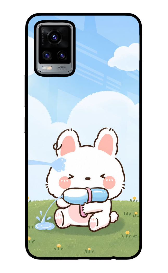 Bunny Treat Vivo V20 Glass Case