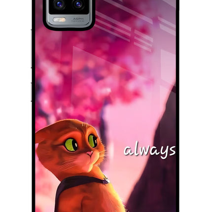 Always Cat Vivo V20 Glass Case