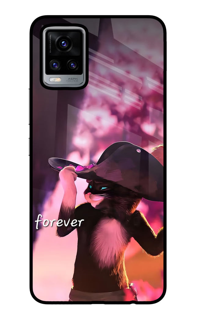 Forever Cat Vivo V20 Glass Case