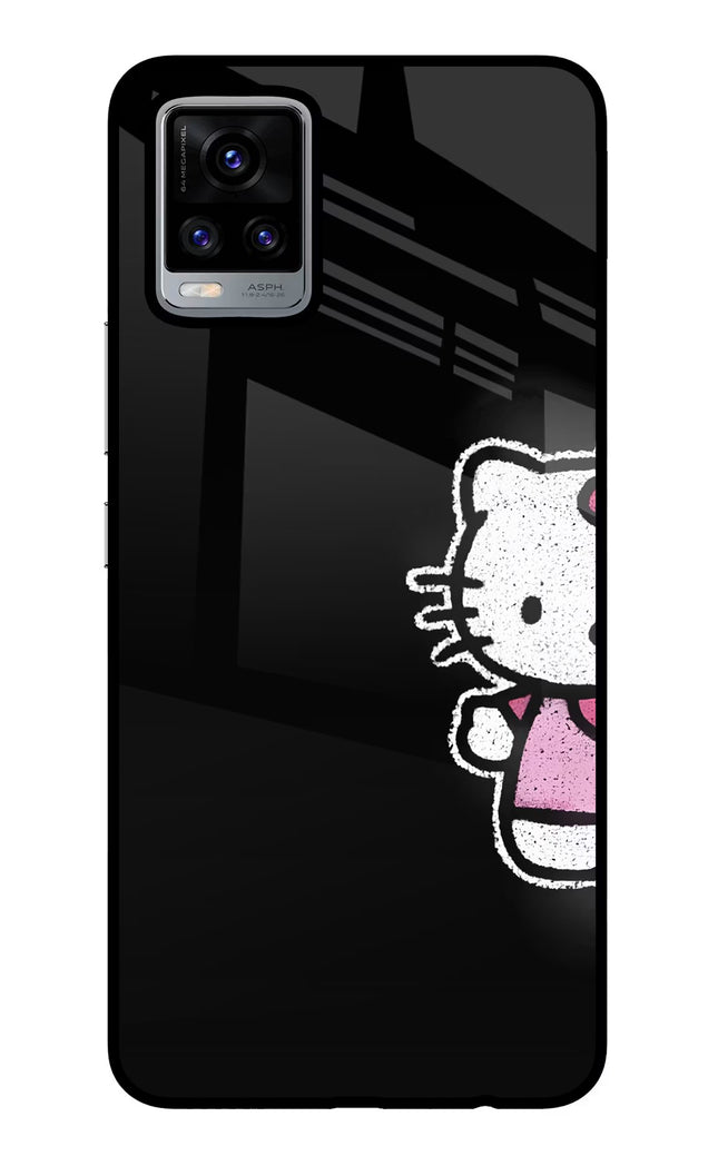 Kitty Charm Vivo V20 Glass Case