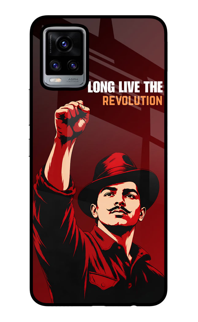 Bhagat Singh Revolution Vivo V20 Glass Case