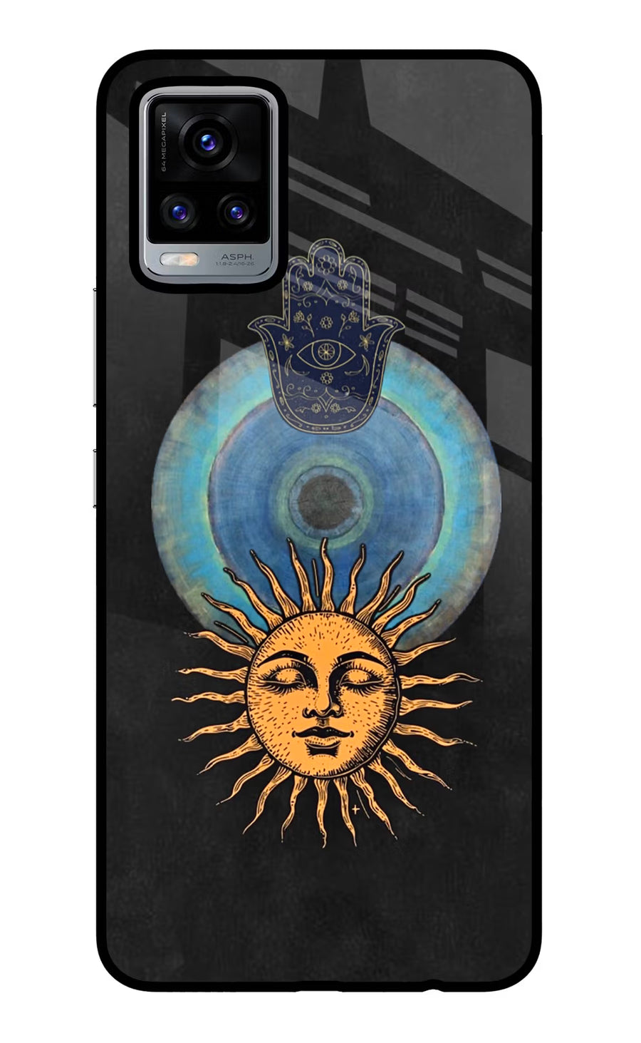 Divine Sun Vivo V20 Back Cover, Glass case