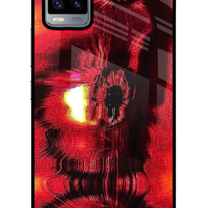 Fire Eye Vivo V20 Glass Case Back Cover by Casekaro
