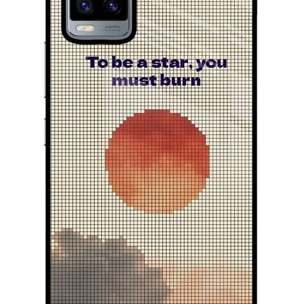 Pixel Sun Vivo V20 Glass Case Back Cover by Casekaro