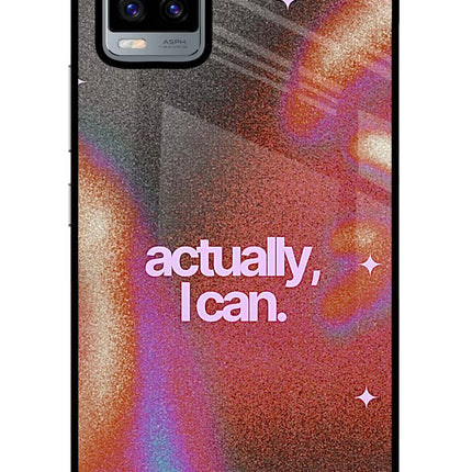 Pink Aura Vivo V20 Glass Case Back Cover by Casekaro