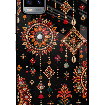 Boho Noir Vivo V20 Glass Case