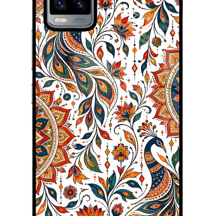 White Mayura Vivo V20 Glass Case