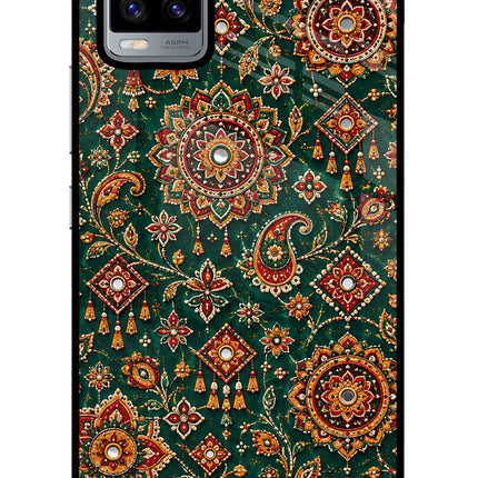 Green Pataka Vivo V20 Glass Case