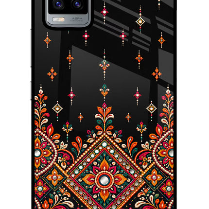 Noir Mehfil Vivo V20 Glass Case