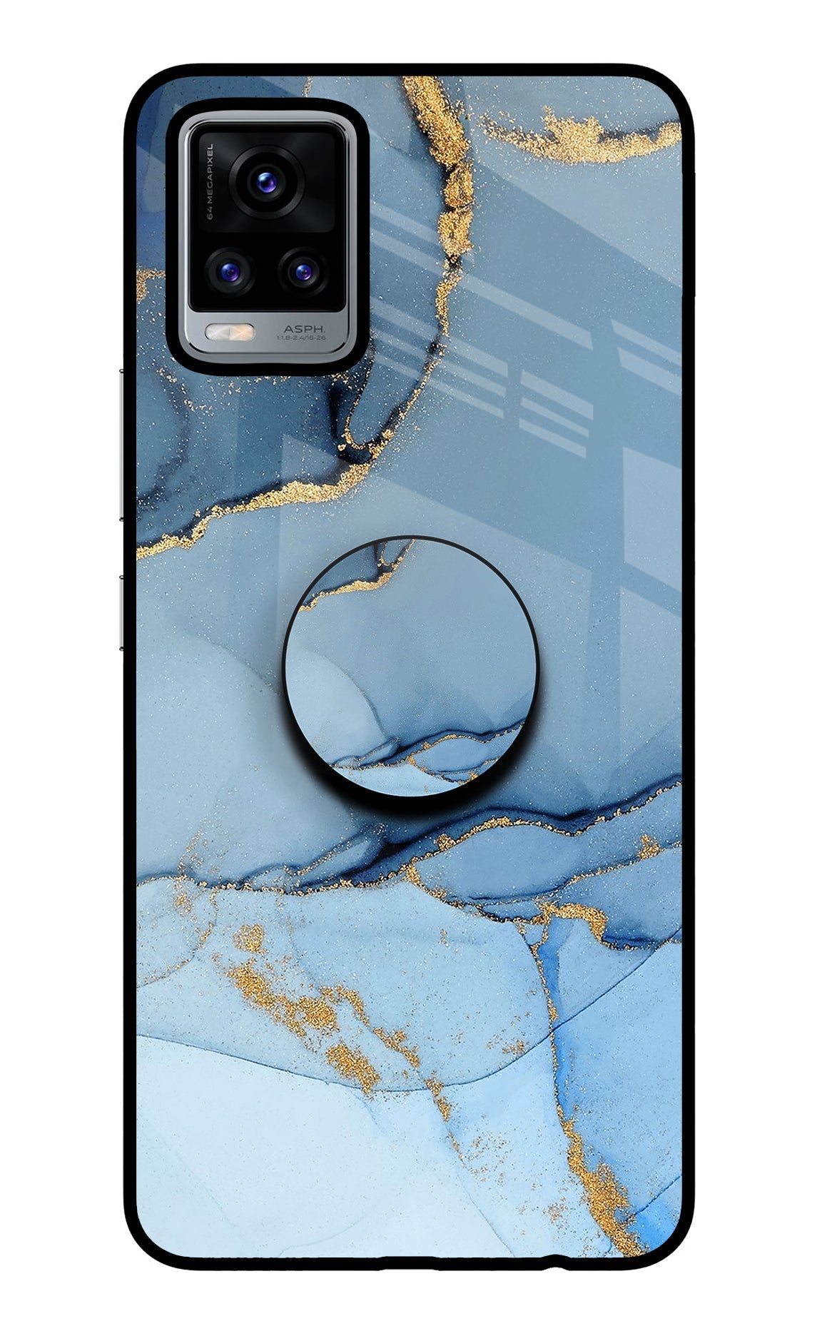 Blue Marble Vivo V20 Glass Case