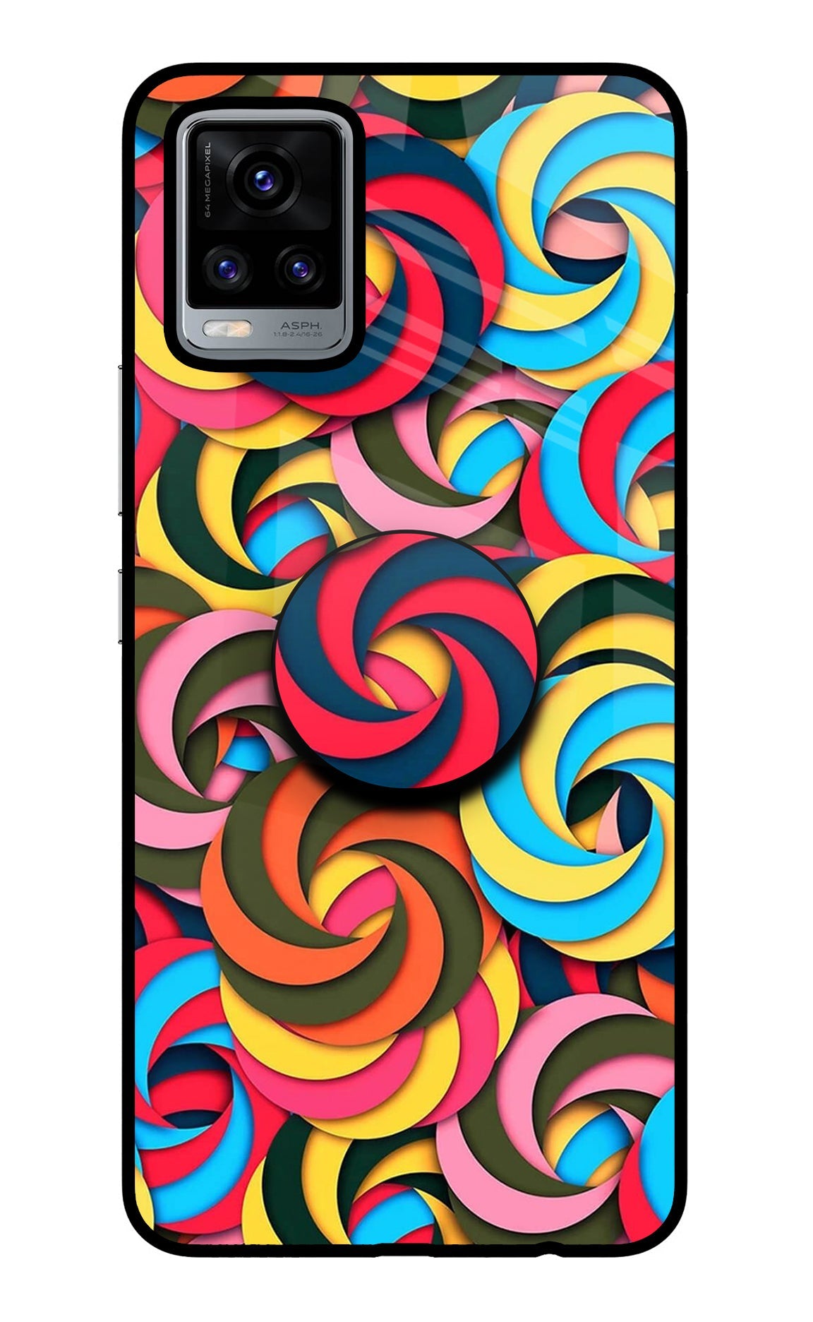 Spiral Pattern Vivo V20 Pop Case