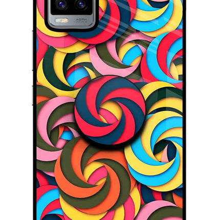Spiral Pattern Vivo V20 Pop Case by Casekaro