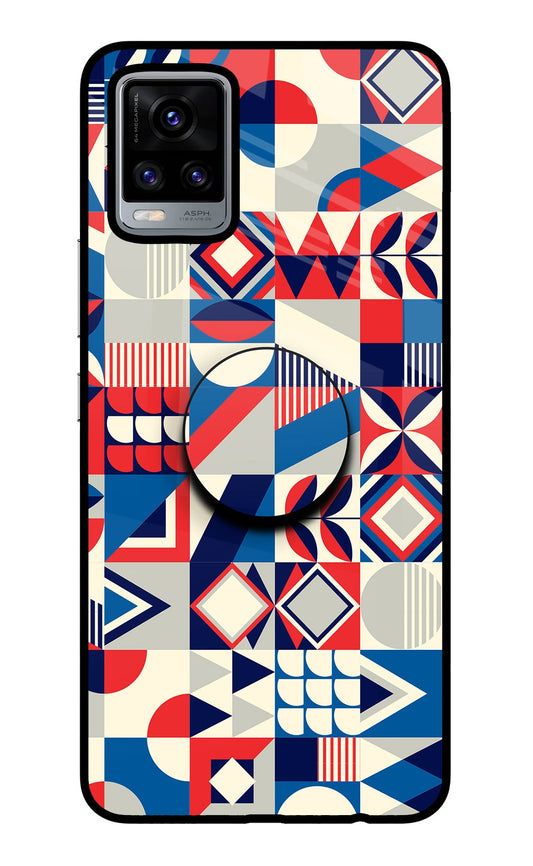 Colorful Pattern Vivo V20 Glass Case