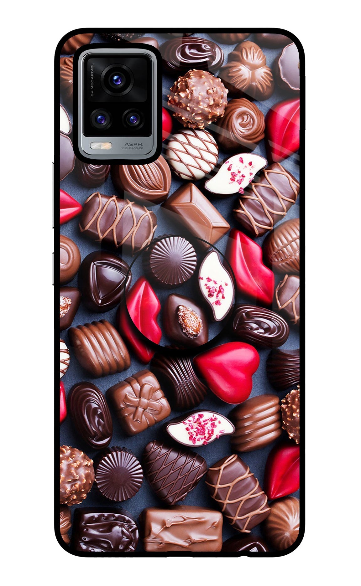 Chocolates Vivo V20 Glass Case