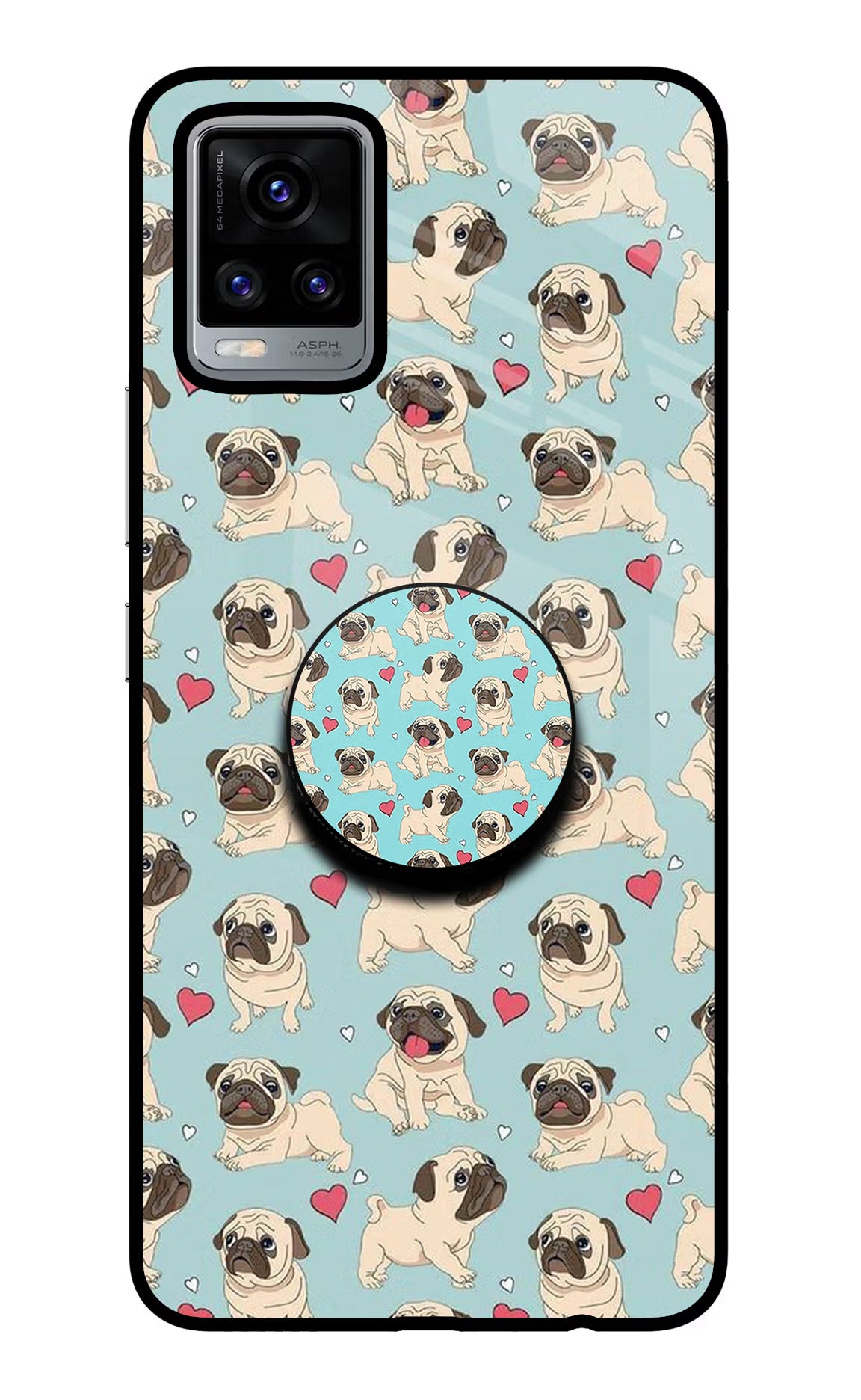 Pug Dog Vivo V20 Pop Case by Casekaro