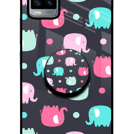 Baby Elephants Vivo V20 Pop Case by Casekaro