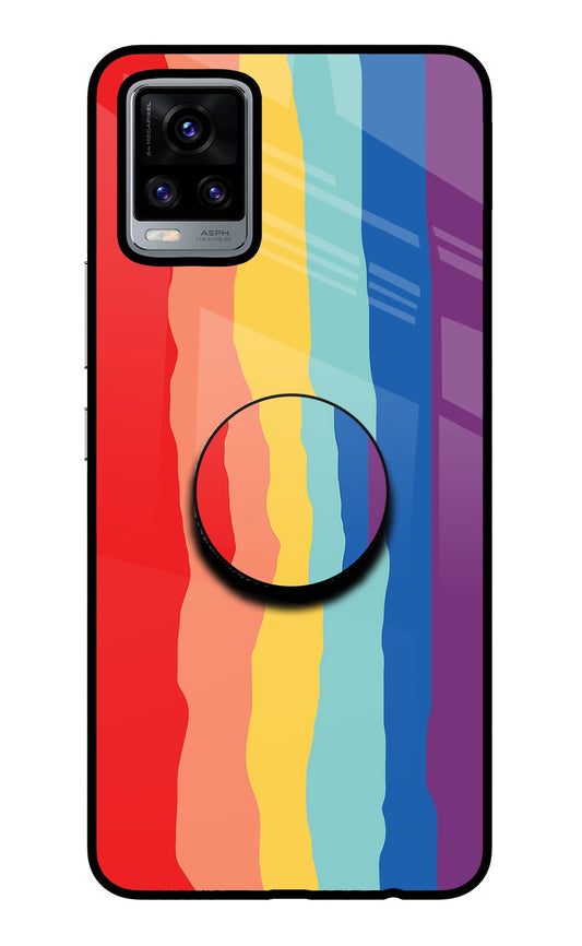 Rainbow Vivo V20 Glass Case