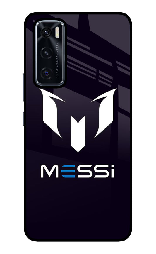 Messi Logo Vivo V20 SE Glass Case