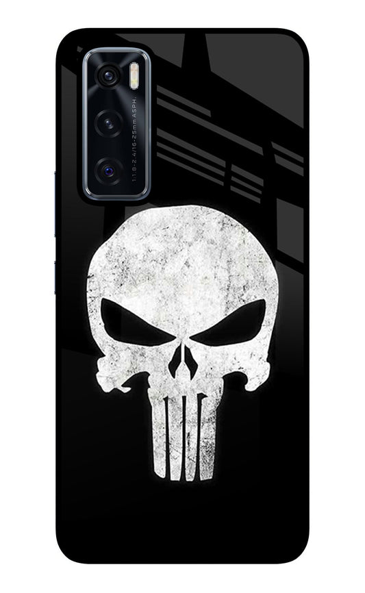 Punisher Skull Vivo V20 SE Glass Case