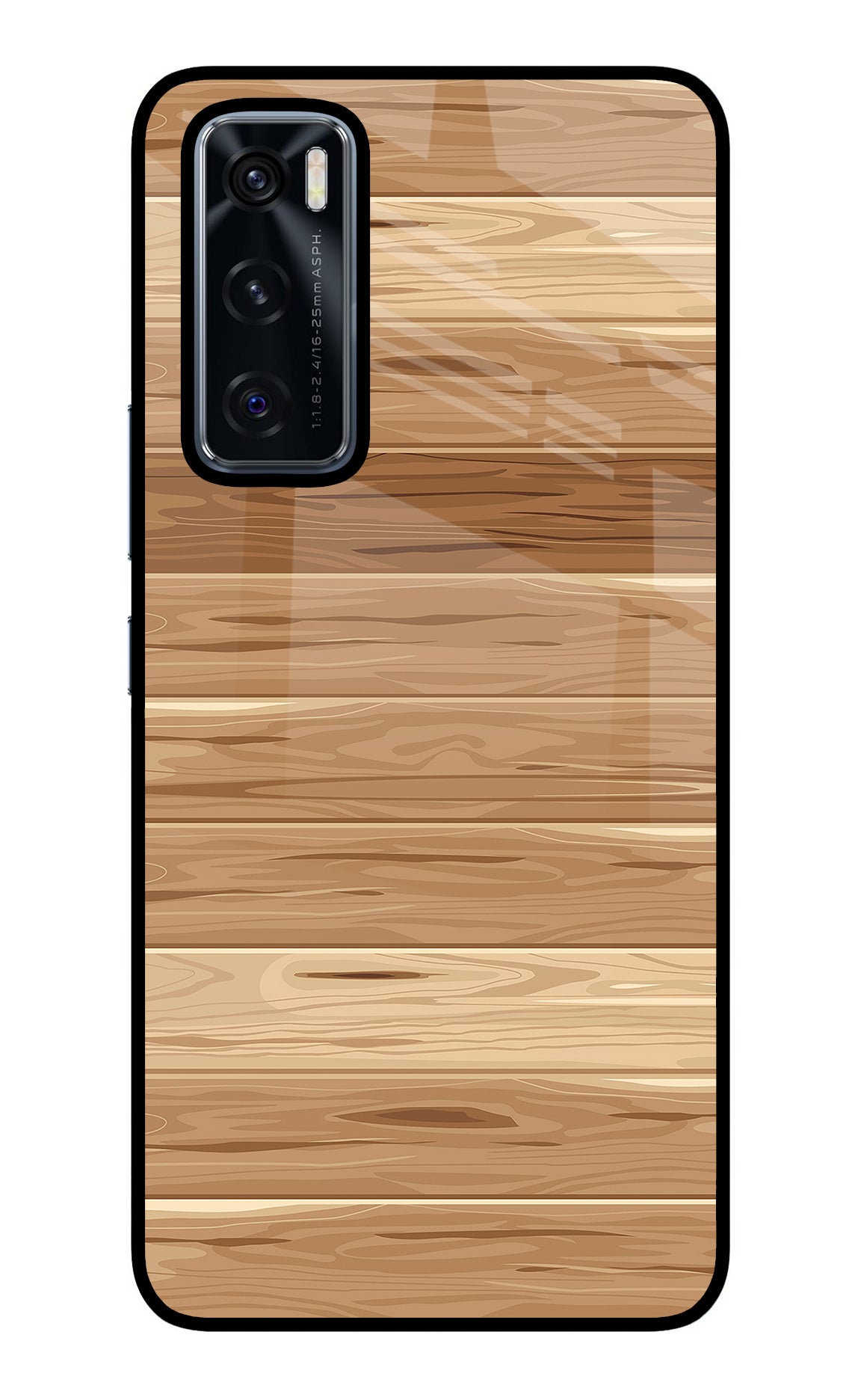Wooden Vector Vivo V20 SE Glass Case