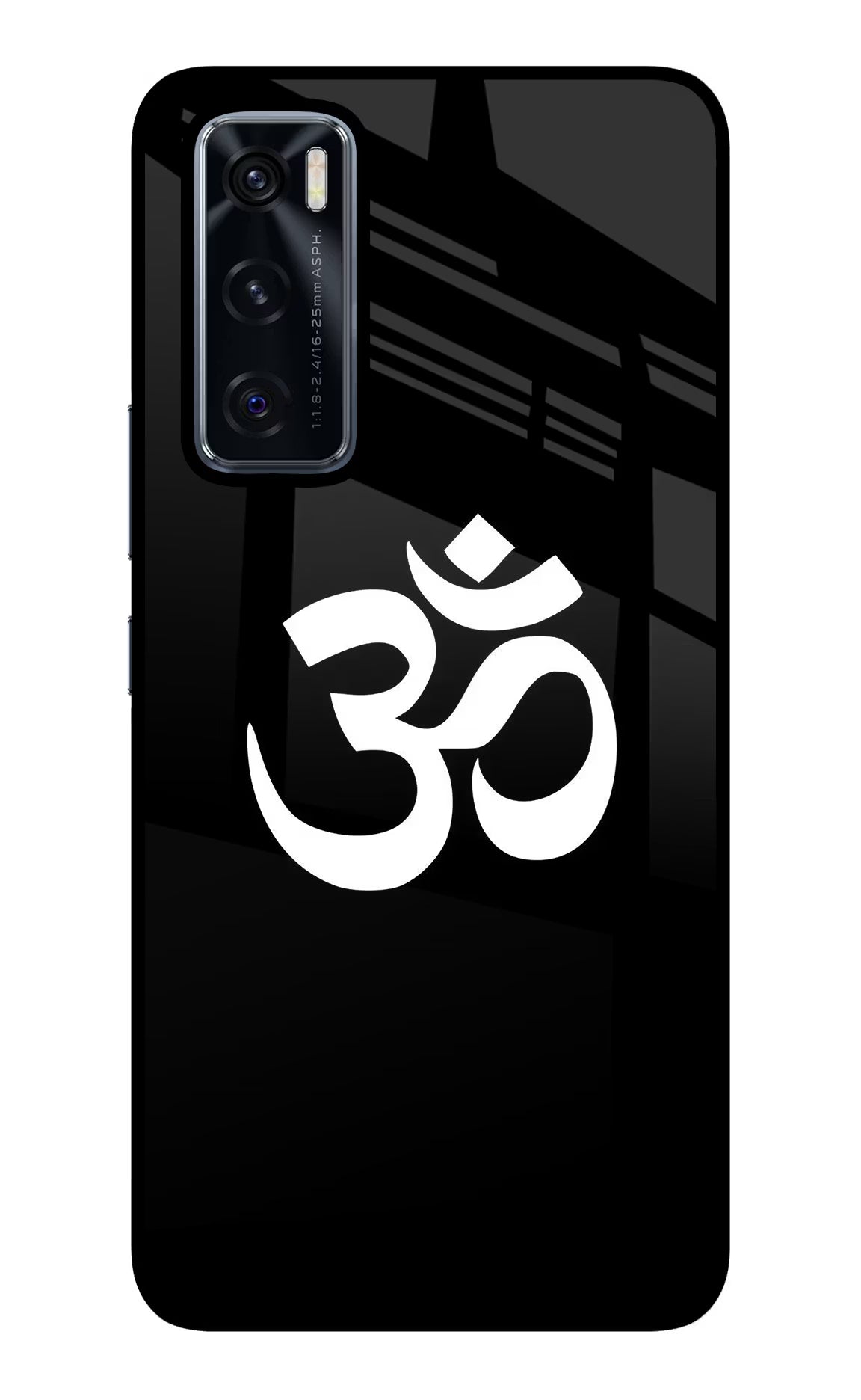 Om Vivo V20 SE Glass Case Back Cover by Casekaro