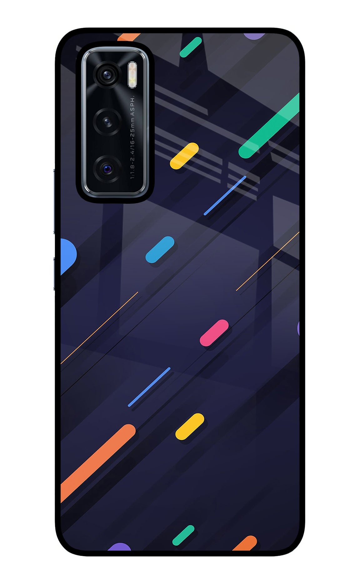 Abstract Design Vivo V20 SE Glass Case