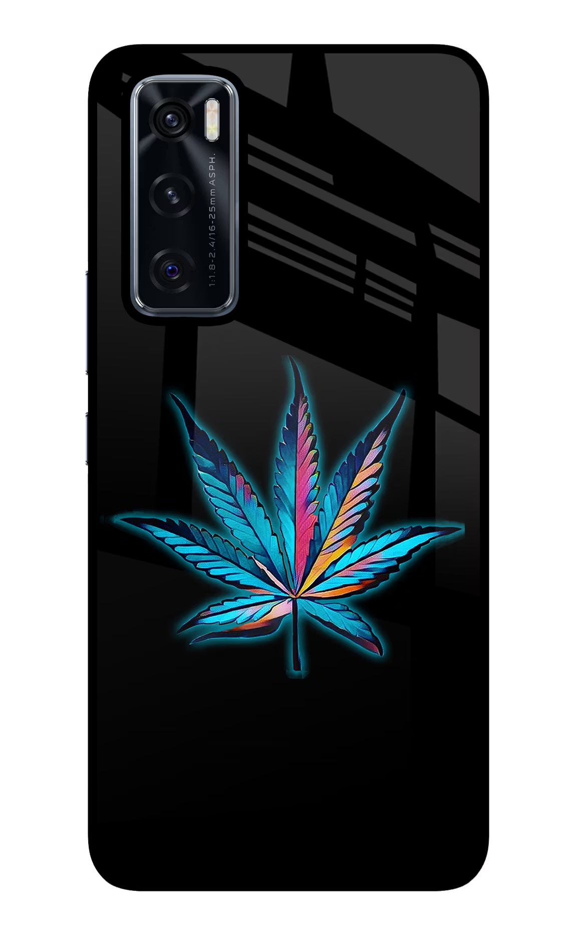 Weed Vivo V20 SE Glass Case Back Cover by Casekaro